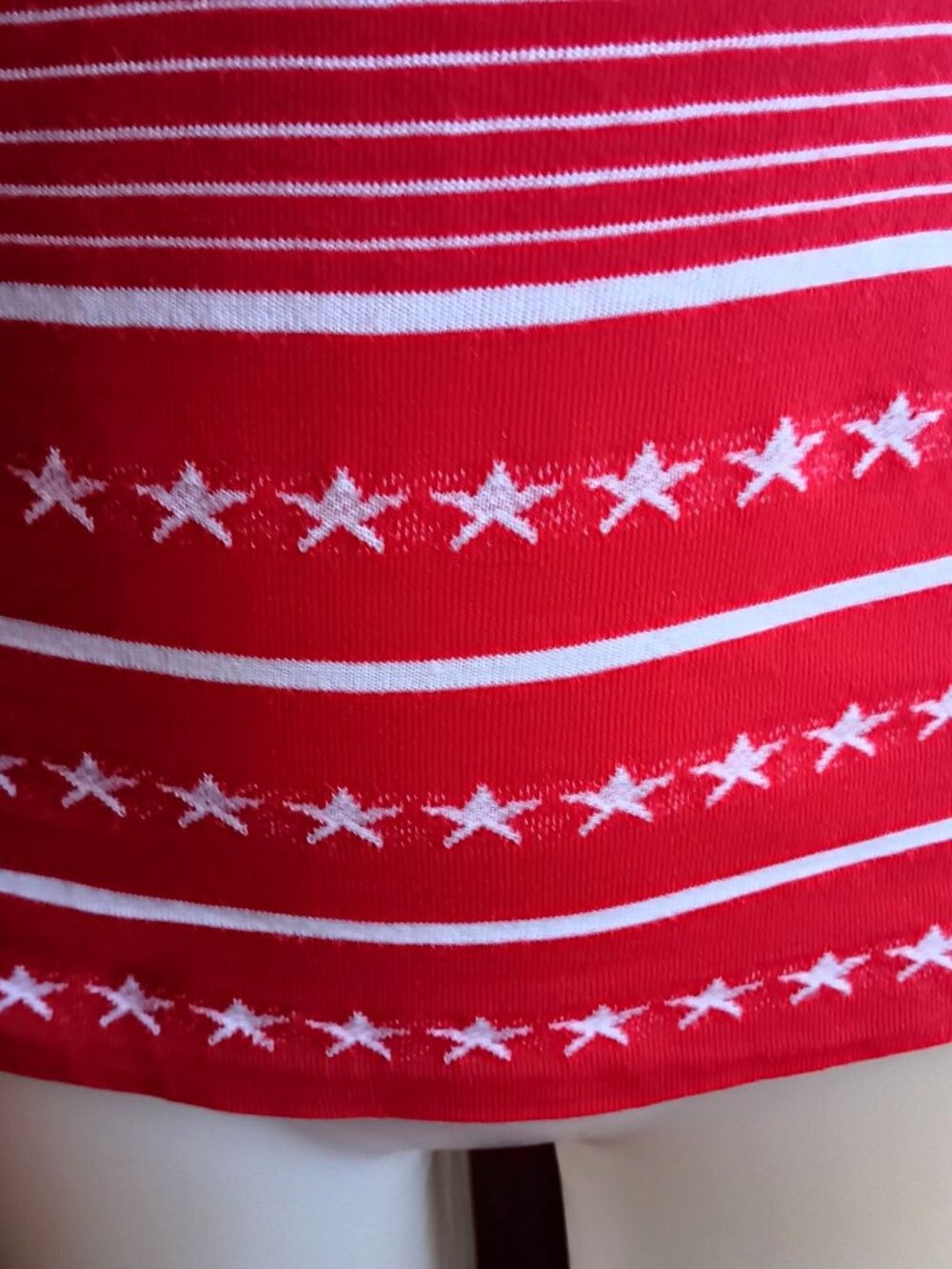 True Vintage Tank Top Small 1970s Red Star Print by Bobbie Brooks Shirt Hippy